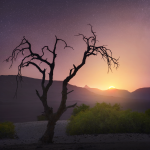 Coucher de soleil Namib désert