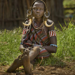 Mursi tribe girl Patrick Galibert